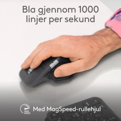 Logitech Datatilbehør|Ergonomi|MX Master 4 Trådløs ergonomisk mus Graphite
