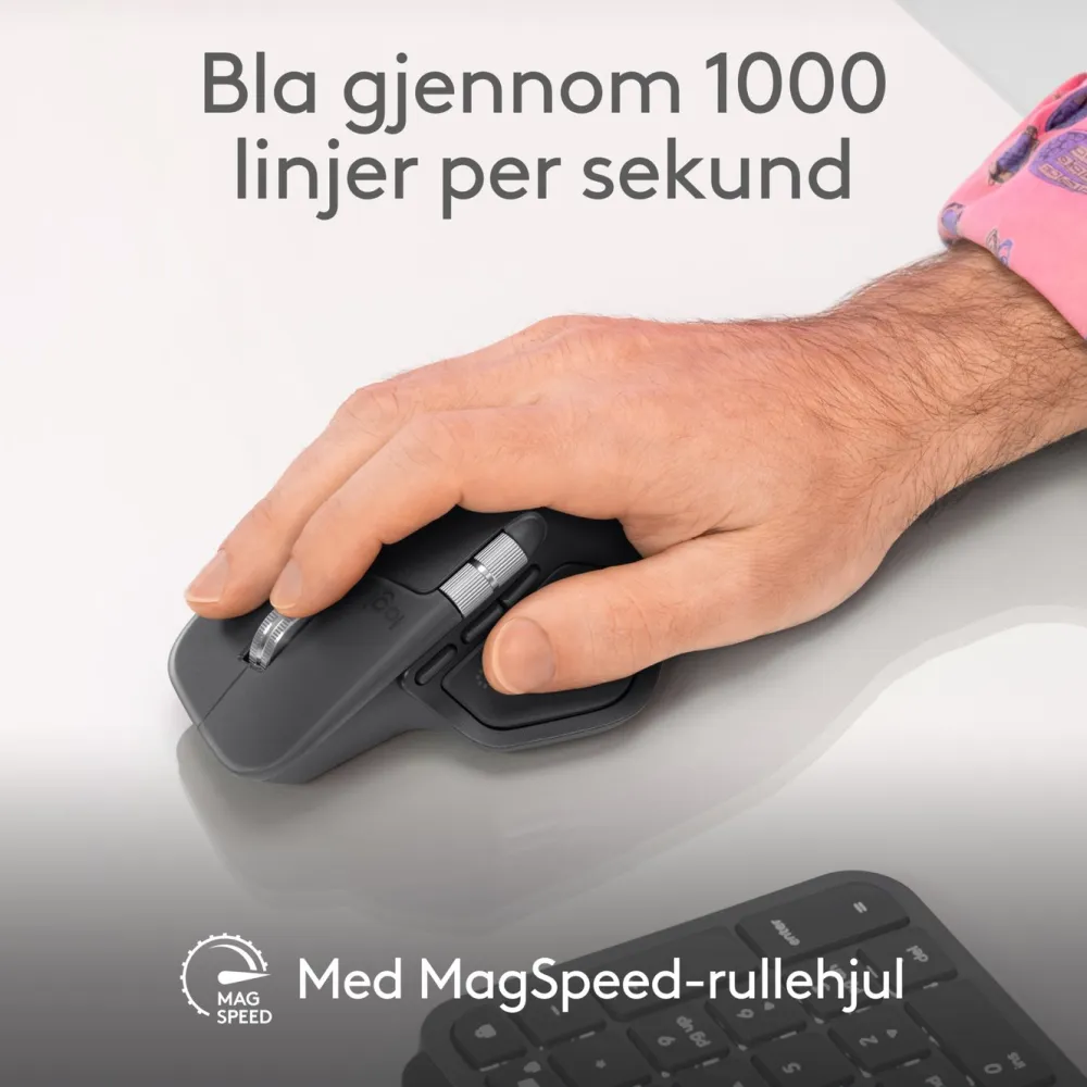 Logitech Datatilbehør|Ergonomi|MX Master 4 Trådløs ergonomisk mus Graphite