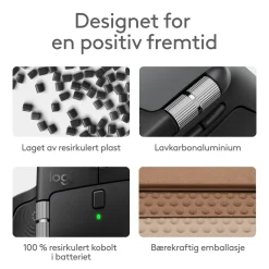 Logitech Datatilbehør|Ergonomi|MX Master 4 Trådløs ergonomisk mus Graphite