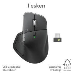 Logitech Datatilbehør|Ergonomi|MX Master 4 Trådløs ergonomisk mus Graphite