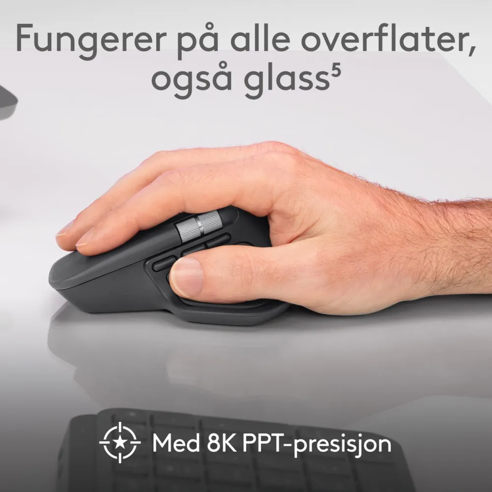 Logitech Datatilbehør|Ergonomi|MX Master 4 Trådløs ergonomisk mus Graphite
