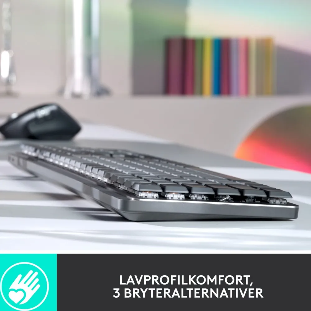 Logitech Tastatur|Gaming Tastatur|Mx Mechanical Mekanisk tastatur Brown Tactile Quiet