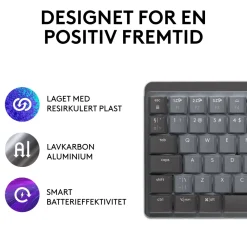 Logitech Lagring|Tegnebrett|Mx Mechanical Mini Trådløst mekanisk tastatur Brown Tactile Quiet