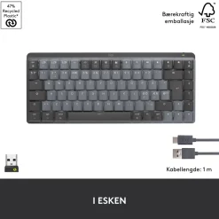 Logitech Lagring|Tegnebrett|Mx Mechanical Mini Trådløst mekanisk tastatur Brown Tactile Quiet