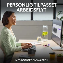 Logitech Datatilbehør|Tastatur|Mx Wave Keys Trådløst og ergonomisk tastatur