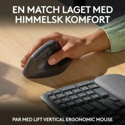 Logitech Datatilbehør|Tastatur|Mx Wave Keys Trådløst og ergonomisk tastatur