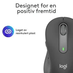 Logitech Datamus|Signature M650 Trådløs datamus Graphite