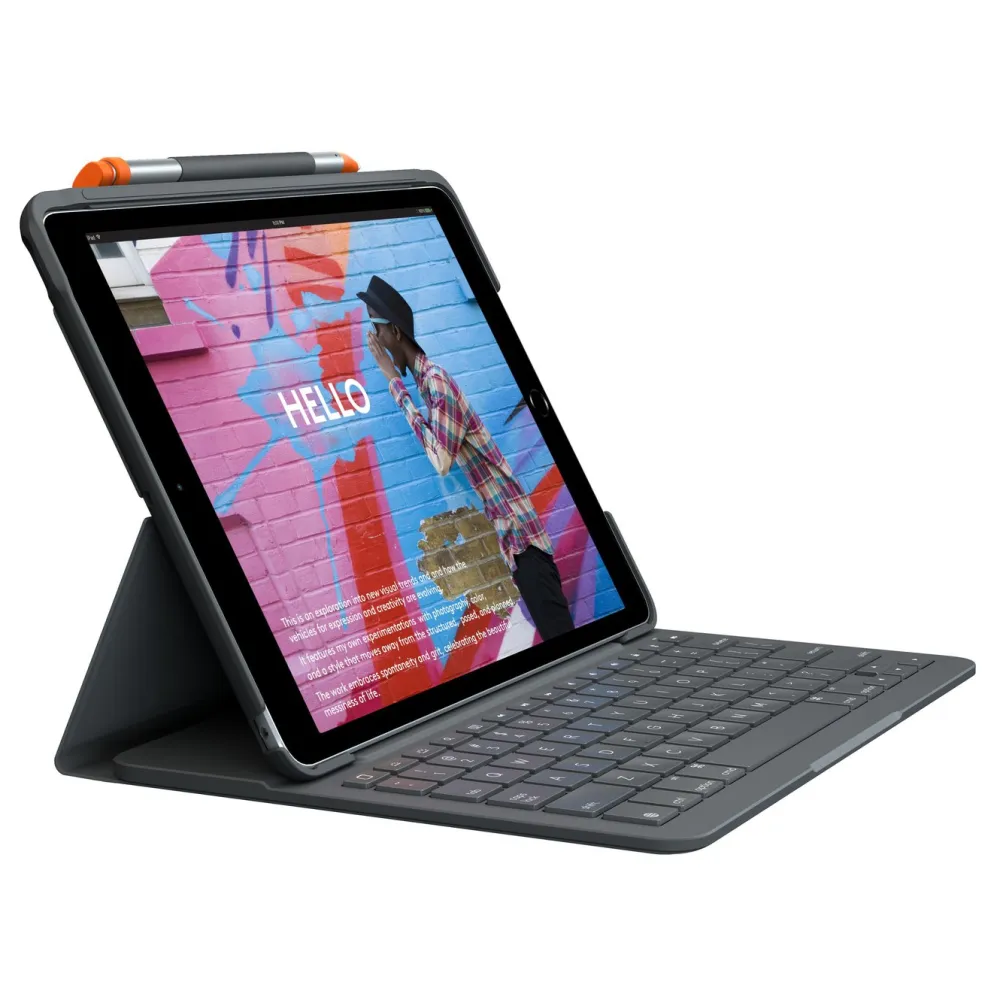 Logitech Tastatur|Gaming Tastatur|Slim Folio Tastaturetui for iPad 10,2", Air 3. gen og Pro 10,5"