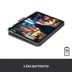 Logitech Ipad Og Tilbehør|Slim Folio Tastaturetui for iPad (10. gen) og iPad (A16)