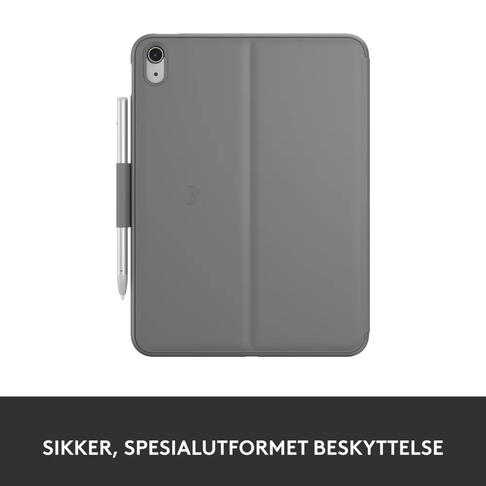 Logitech Ipad Og Tilbehør|Slim Folio Tastaturetui for iPad (10. gen) og iPad (A16)