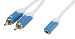 Luxorparts Lyd- & Videokabler|Adapter 2 x RCA-hanner 3,5-hunn