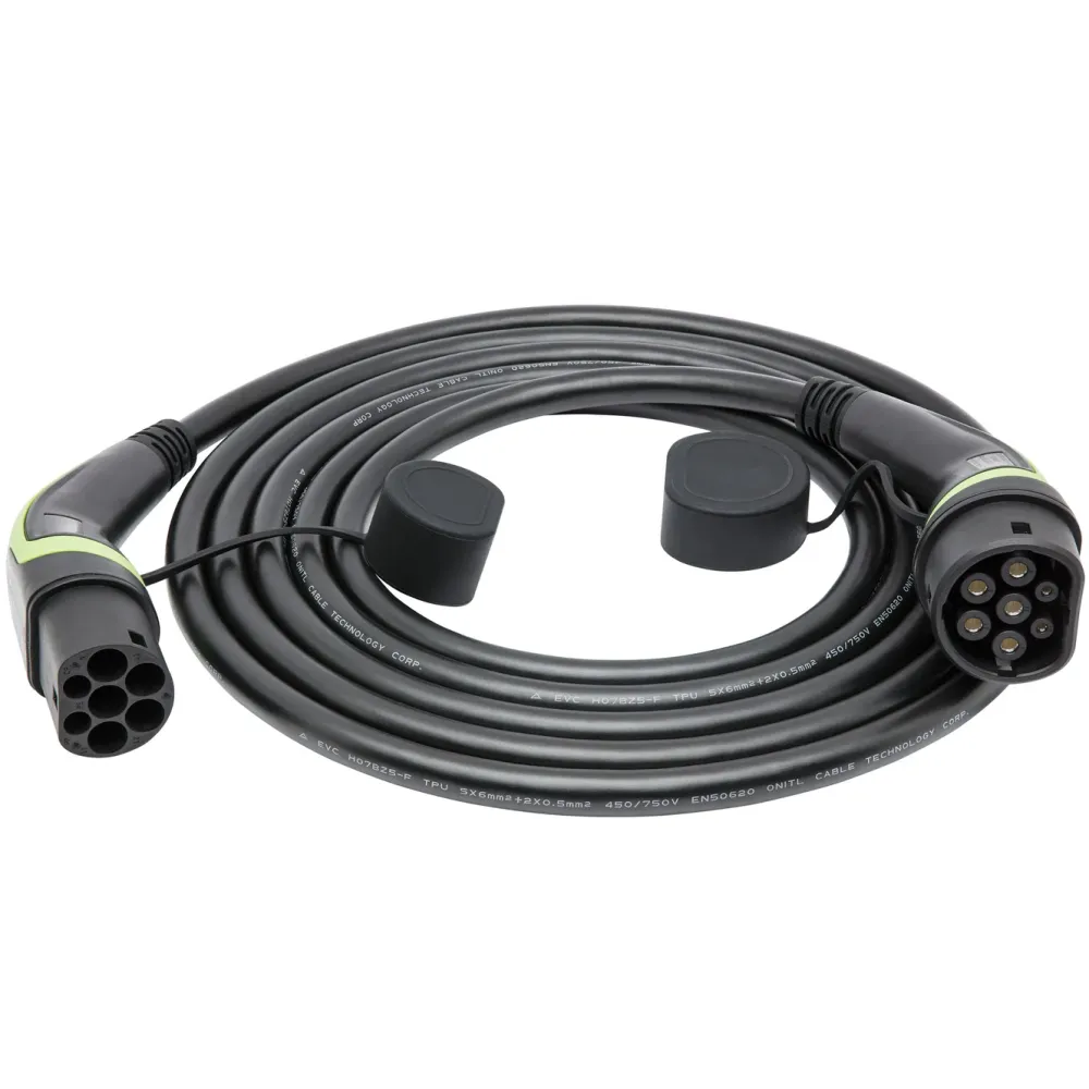 Luxorparts Biltilbehør|BEV Type 2 Ladekabel for elbil 22 kW 3-faset 8 m