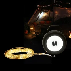 Luxorparts Lommelykter|Lyslenker|Bærbar campinglyskaster med LED-lyslenke