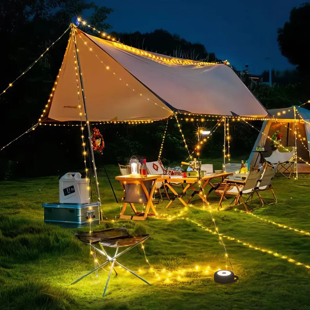 Luxorparts Lommelykter|Lyslenker|Bærbar campinglyskaster med LED-lyslenke