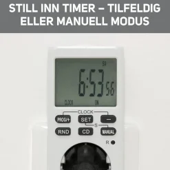Luxorparts Sterkstrøm|Digital timer 7 døgn