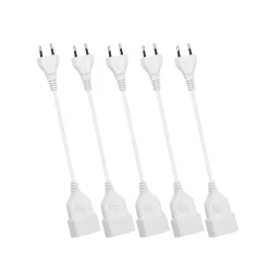Luxorparts Strømledninger|Sterkstrøm|Forlengelseskabel - Ujordet (EU) 15 cm 5-pk.