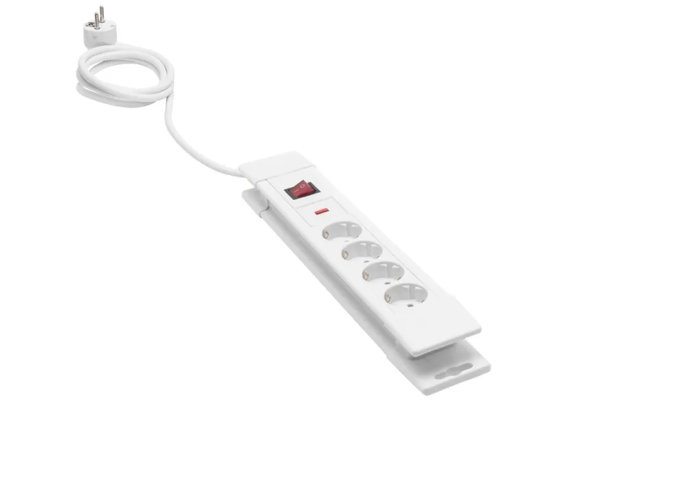 Luxorparts Datatilbehør|Ergonomi|Grenuttak med overspenningsvern og bryter 4-veis