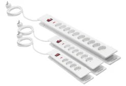 Luxorparts Datatilbehør|Ergonomi|Grenuttak med overspenningsvern og bryter 4-veis