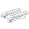 Luxorparts Strømledninger|Sterkstrøm|Grenuttak 6-veis 1 m hvit 2-pk.
