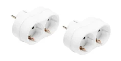 Luxorparts Strømledninger|Sterkstrøm|Grenuttak 2-veis 2-pk.