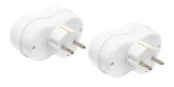 Luxorparts Strømledninger|Sterkstrøm|Grenuttak 2-veis 2-pk.