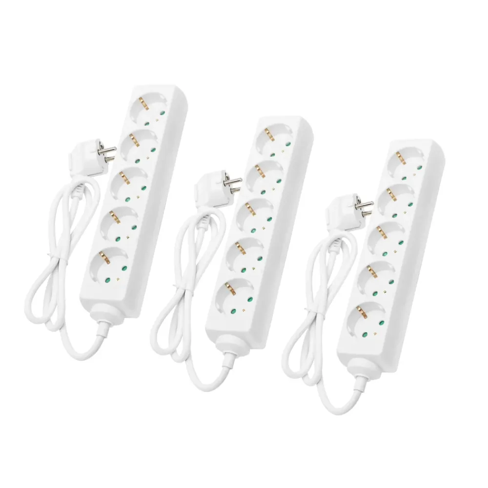 Luxorparts Strømledninger|Sterkstrøm|Grenuttak 5-veis 3-pk.