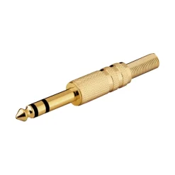 Luxorparts Lyd- & Videokabler|Kabler For Lyd|Gullbelagt 6,3 mm-kontakt, hann, stereo