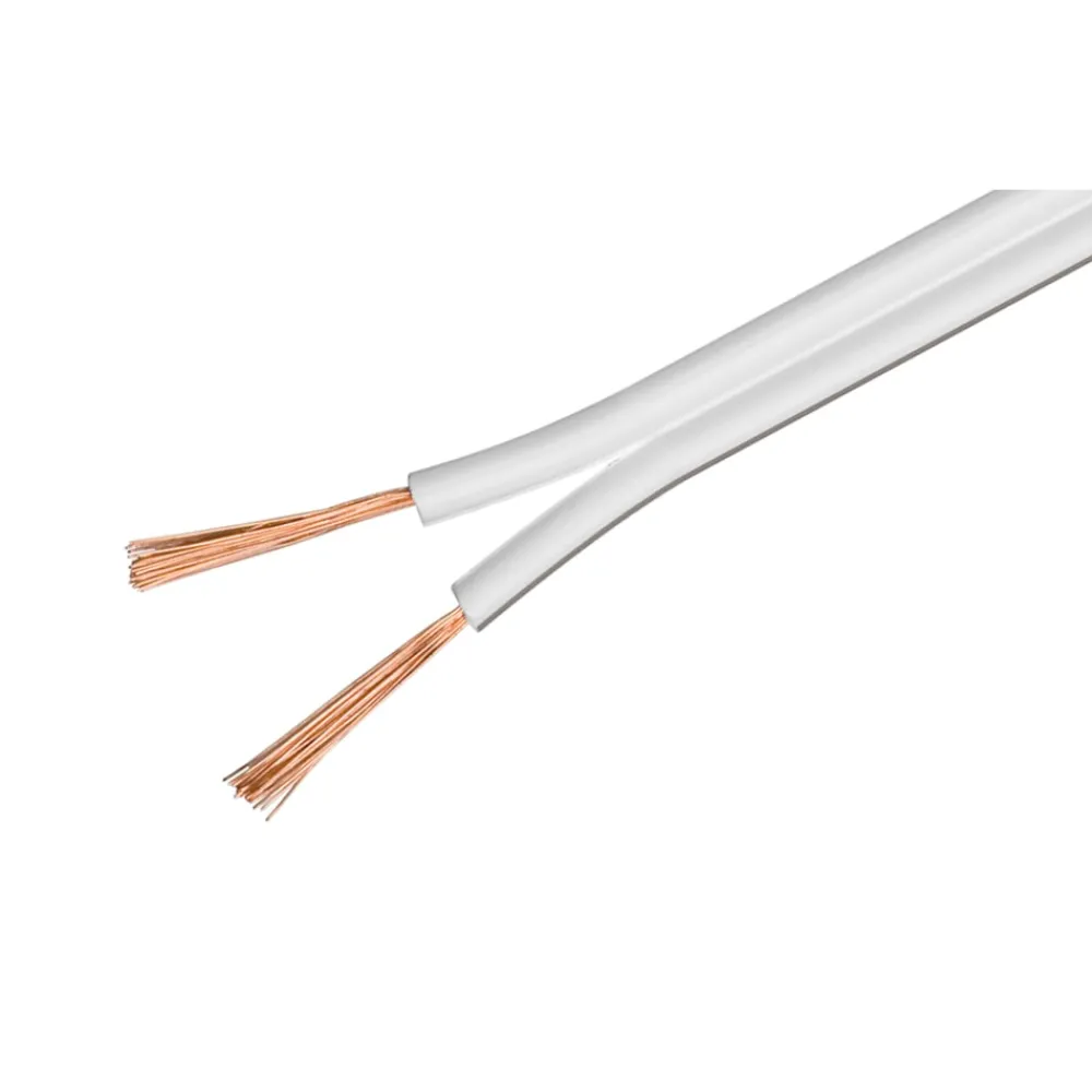 Luxorparts Lyd- & Videokabler|Høyttalerkabel 2,5 mm², hvit 25 m