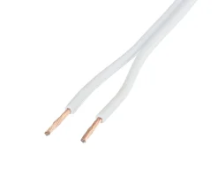Luxorparts Lyd- & Videokabler|Høyttalerkabel 1,5 mm², hvit 25 m