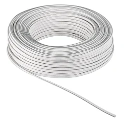 Luxorparts Lyd- & Videokabler|Høyttalerkabel OFC 0,75 mm², hvit 25 m
