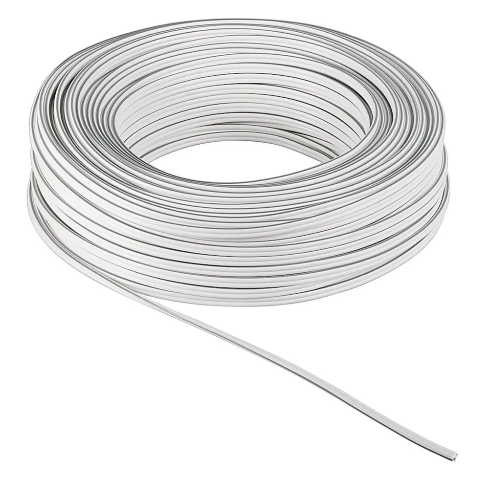 Luxorparts Lyd- & Videokabler|Høyttalerkabel OFC 0,75 mm², hvit 25 m