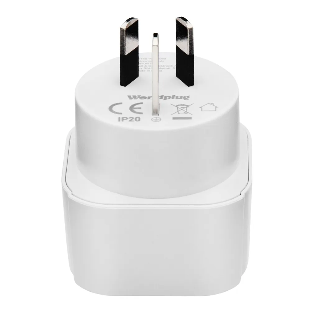 Luxorparts Reiseeffekter|Overfallsalarm|Jordet reiseadapter Australia, Kina