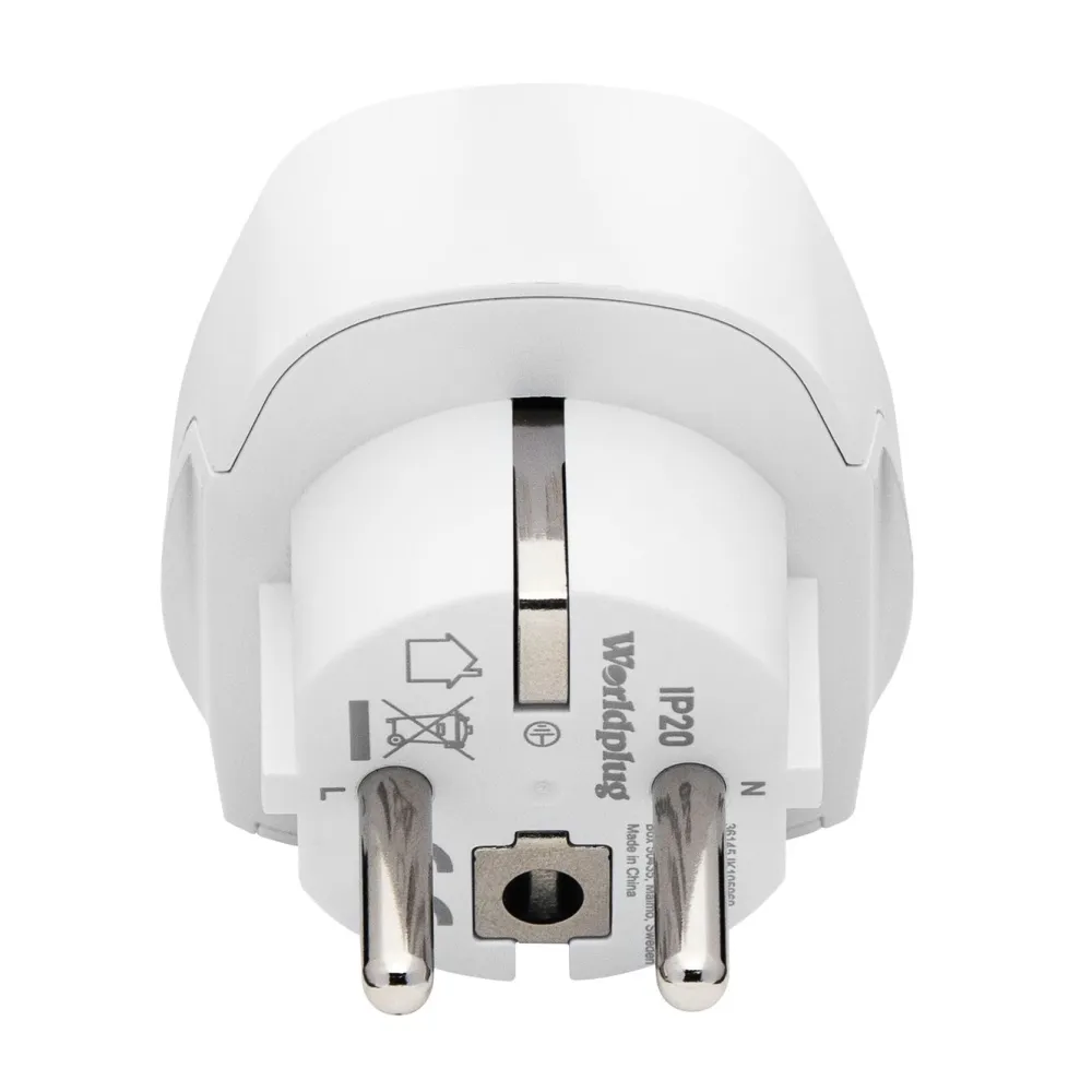 Luxorparts Reiseeffekter|Overfallsalarm|Jordet universalreiseadapter til Norge