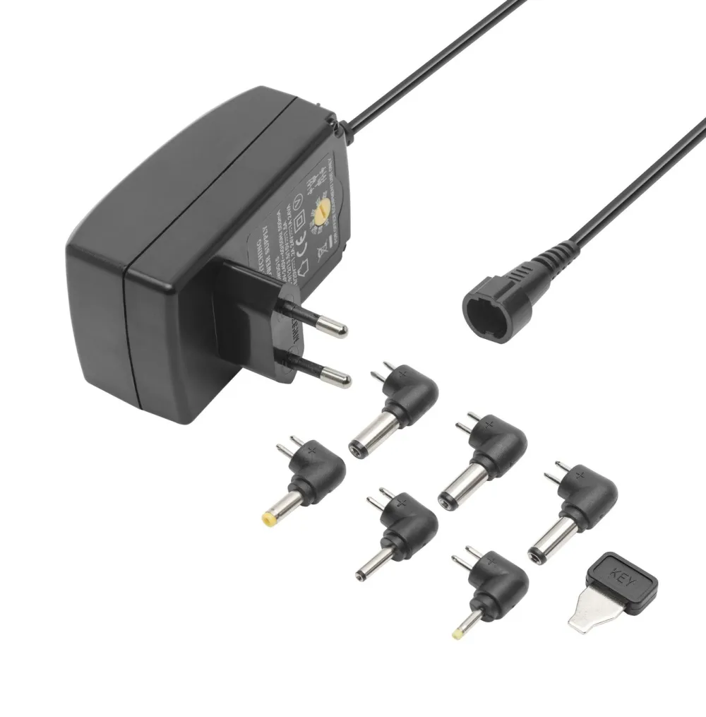 Luxorparts Strømadaptrer|Justerbar strømadapter 9–24 V (DC) 24 W