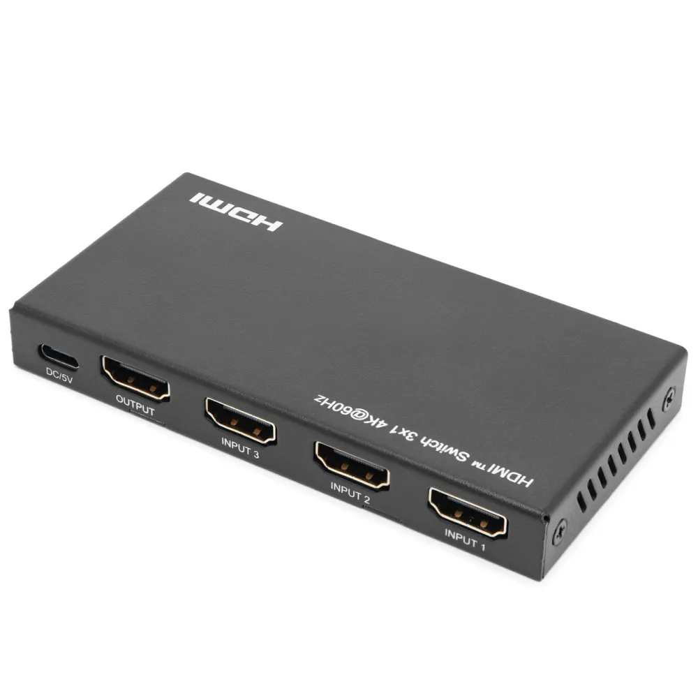 Luxorparts Hdmi|Kabler Og Adaptere|4K HDMI-switch med fjernkontroll 3-veis