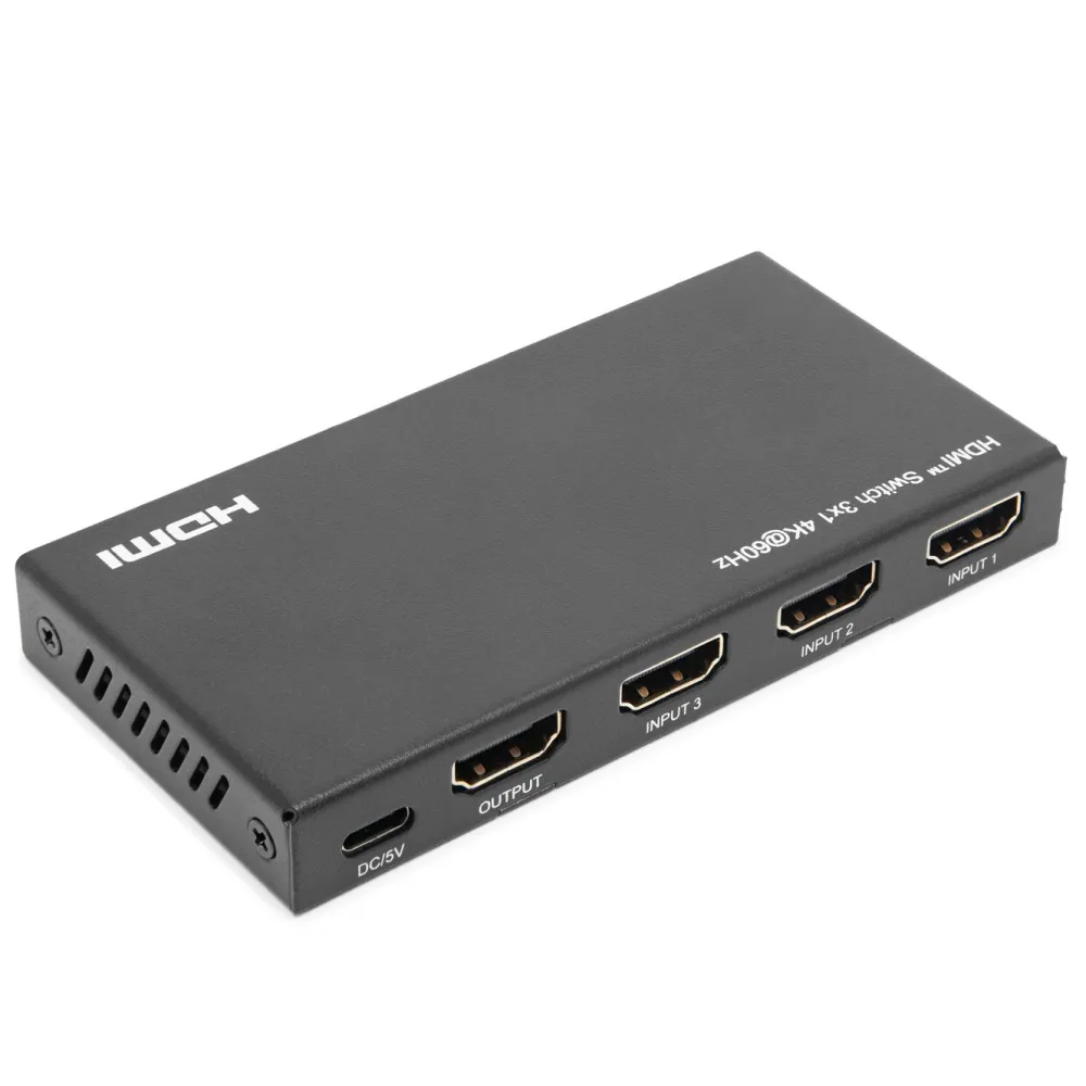 Luxorparts Hdmi|Kabler Og Adaptere|4K HDMI-switch med fjernkontroll 3-veis
