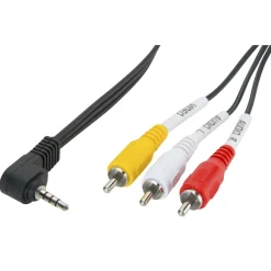 Luxorparts Lyd- & Videokabler|Komposittvideo med lyd til 3,5 mm 1 m