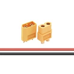 Luxorparts Svakstrøm|Kontaktsett XT60 med krympeslange - 10 par