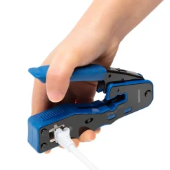 Luxorparts Mobilt Bredbånd Og Rutere|Nettverkskabler|Krympetang med klippe- og dekselfunksjon for RJ45-kontakter