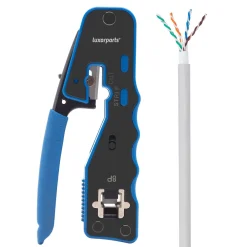 Luxorparts Mobilt Bredbånd Og Rutere|Nettverkskabler|Krympetang med klippe- og dekselfunksjon for RJ45-kontakter