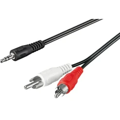 Luxorparts Lyd- & Videokabler|Lydkabel 3,5 mm til 2 x RCA 10 m, svart