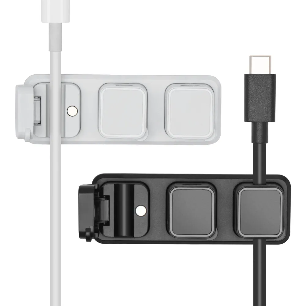 Luxorparts Kabelhåndtering|Elektrisk Installasjon|Magnetisk kabelklemme med base Hvit (6-pk.)