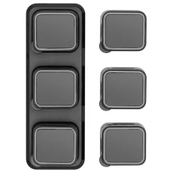 Luxorparts Kabelhåndtering|Elektrisk Installasjon|Magnetisk kabelklemme med base Svart (6-pk.)