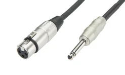Luxorparts Lyd- & Videokabler|Kabler For Lyd|Mik-kabel XLR til 6,3 mm 10 m, Svart