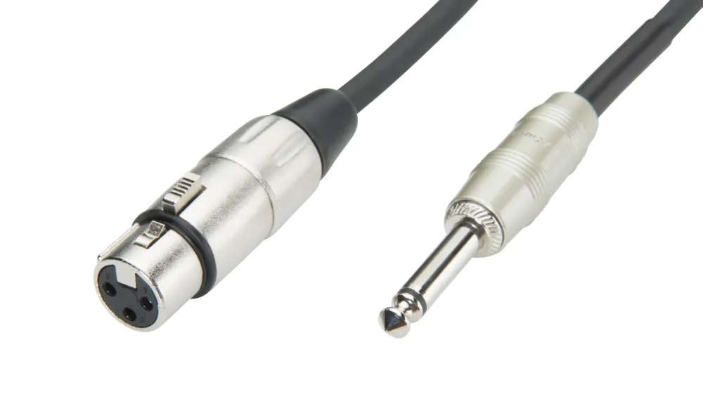 Luxorparts Lyd- & Videokabler|Kabler For Lyd|Mik-kabel XLR til 6,3 mm 2 m, Svart