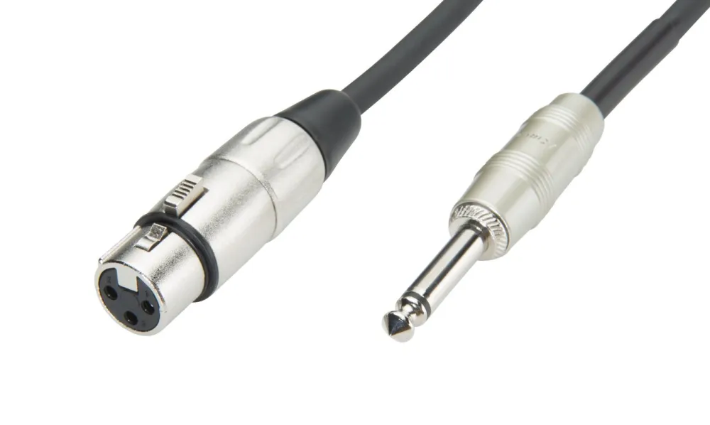 Luxorparts Lyd- & Videokabler|Kabler For Lyd|Mik-kabel XLR til 6,3 mm 2 m, Svart