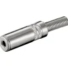 Luxorparts Lyd- & Videokabler|3,5 mm-kontakt i metall, hunn, stereo