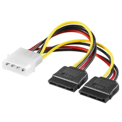 Luxorparts Kabler Til Datamaskin|Datamaskinkomponenter|Molex til SATA-strømforgrening 4-pin