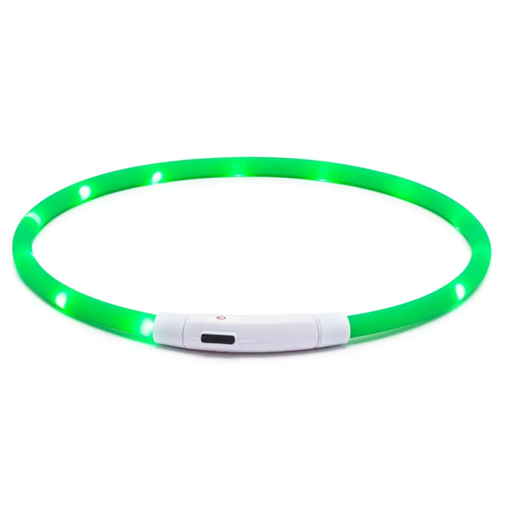 Luxorparts Fritid|Refleksere|Oppladbart hundehalsbånd med LED
