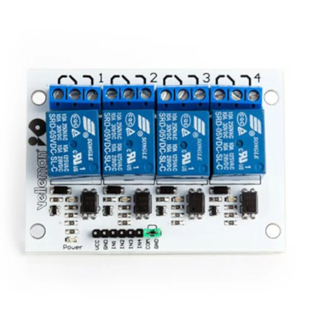 Luxorparts Elektronikk|Relemodul for Arduino 4x